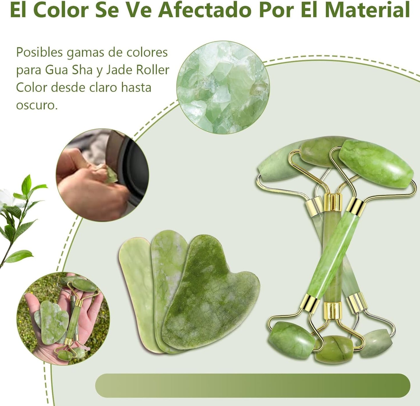 Rodillo y Gua Sha de Jade™