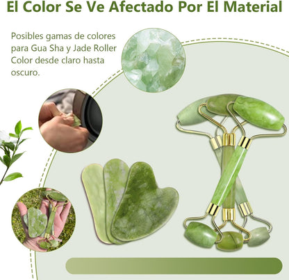 Rodillo y Gua Sha de Jade™