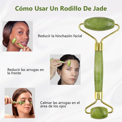 Rodillo y Gua Sha de Jade™