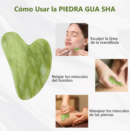 Rodillo y Gua Sha de Jade™
